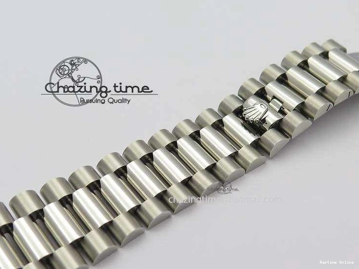 0521 Day-Date 40mm 228206 SS Noob 1:1 Best Edition Quadrant Textured Ice Blue Dial On SS Bracelet A Timeless 3801